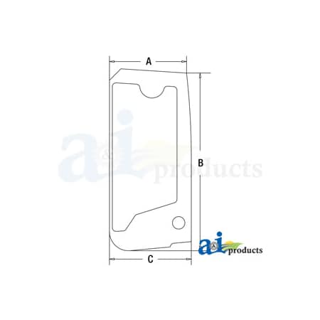 A & I Products Glass, Upper Door 48" x35" x2" A-4651657
